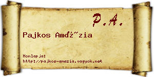 Pajkos Amázia névjegykártya